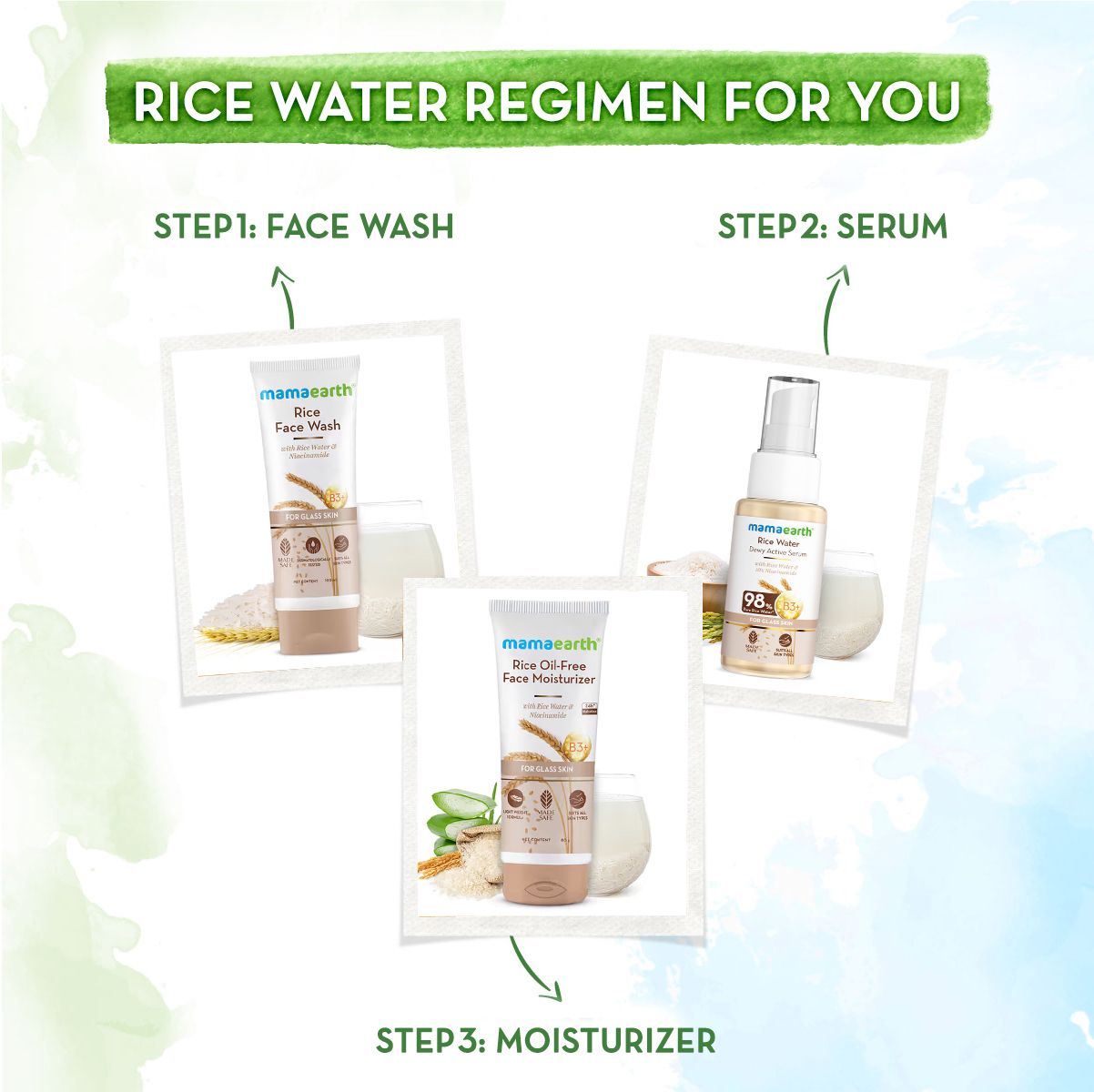 Rice Water Dewy Active Serum With Rice Water & 10% Niacinamide For Glass Skin - 50 ml