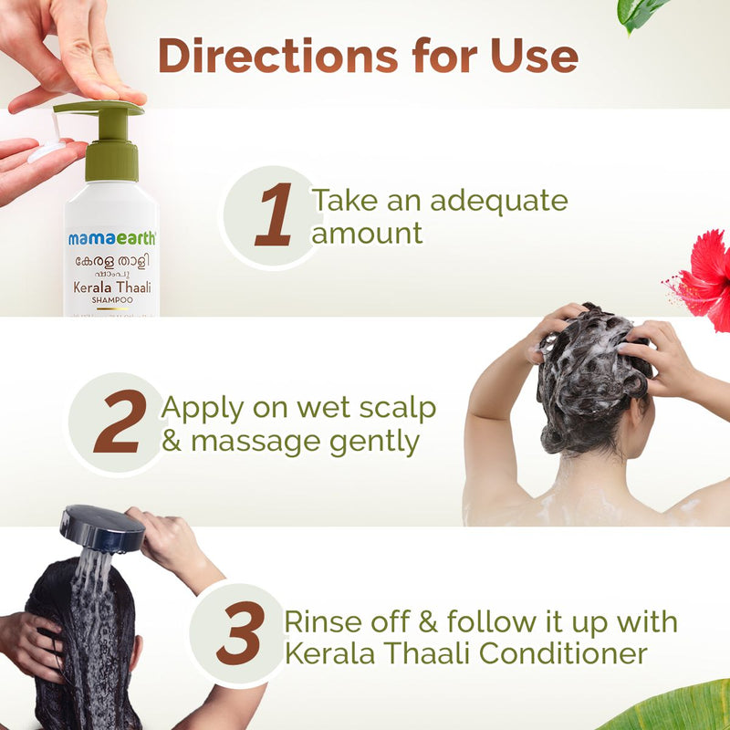 Mamaearth Kerala Thaali Shampoo with the Power of 12 Herbs for Thick & Long Hair - 250 ml