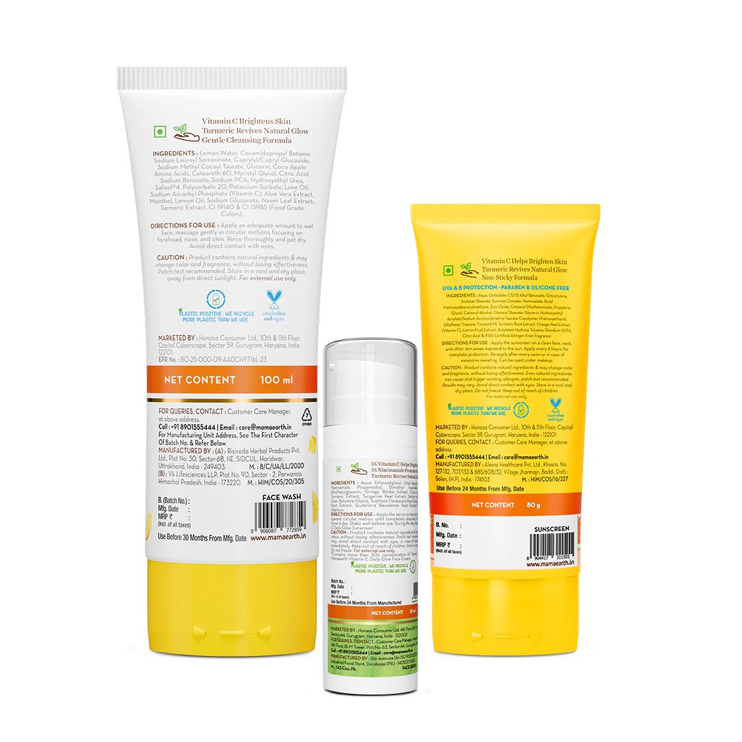 Daily Glow Up Kit with Vitamin C & Turmeric for Naturally Glowing Skin