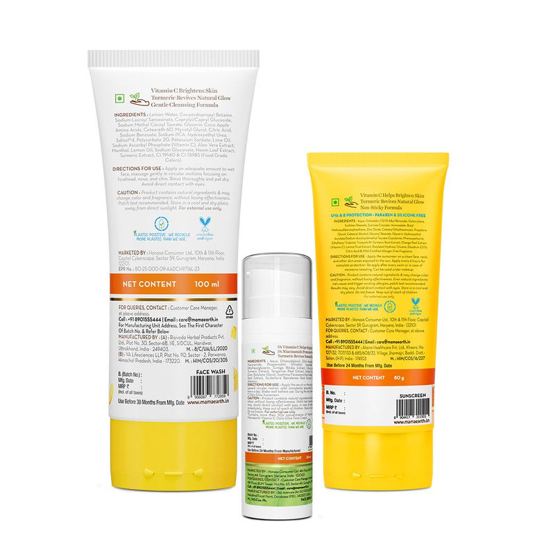 Daily Glow Up Kit with Vitamin C & Turmeric for Naturally Glowing Skin