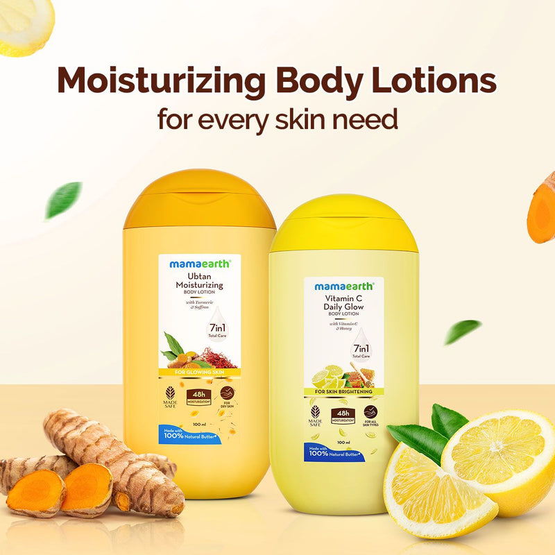 Mamaearth Vitamin C Daily Glow Body Lotion For Skin Brightening 100 ml