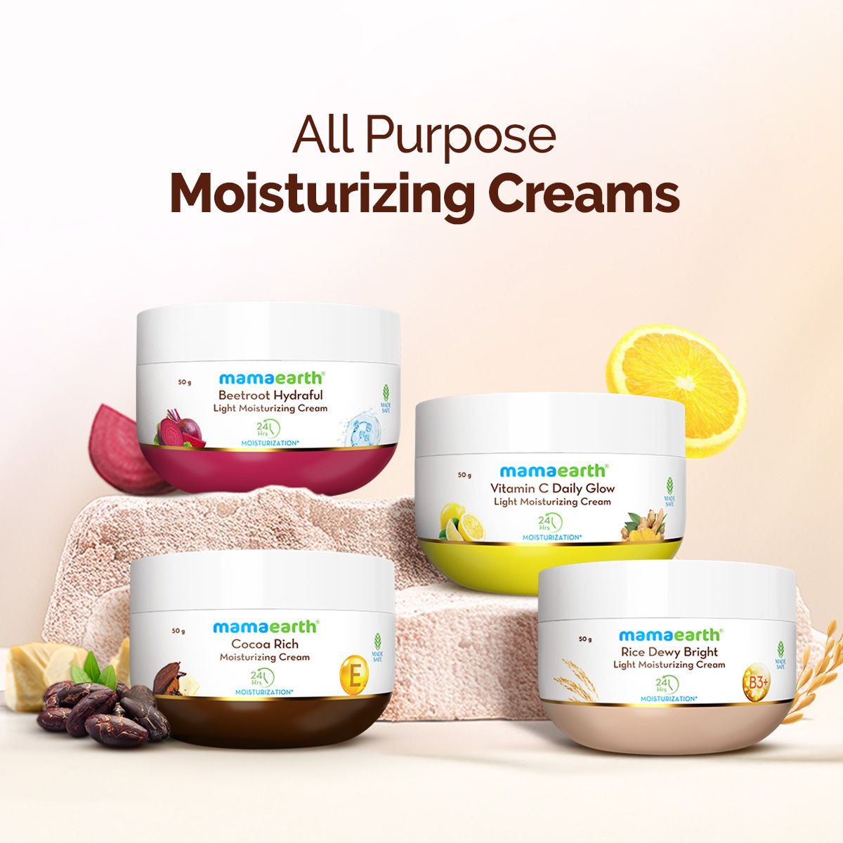 Cocoa Rich Moisturizing Cream with Cocoa Butter & Vitamin E for Deep Nourishment - 50 g