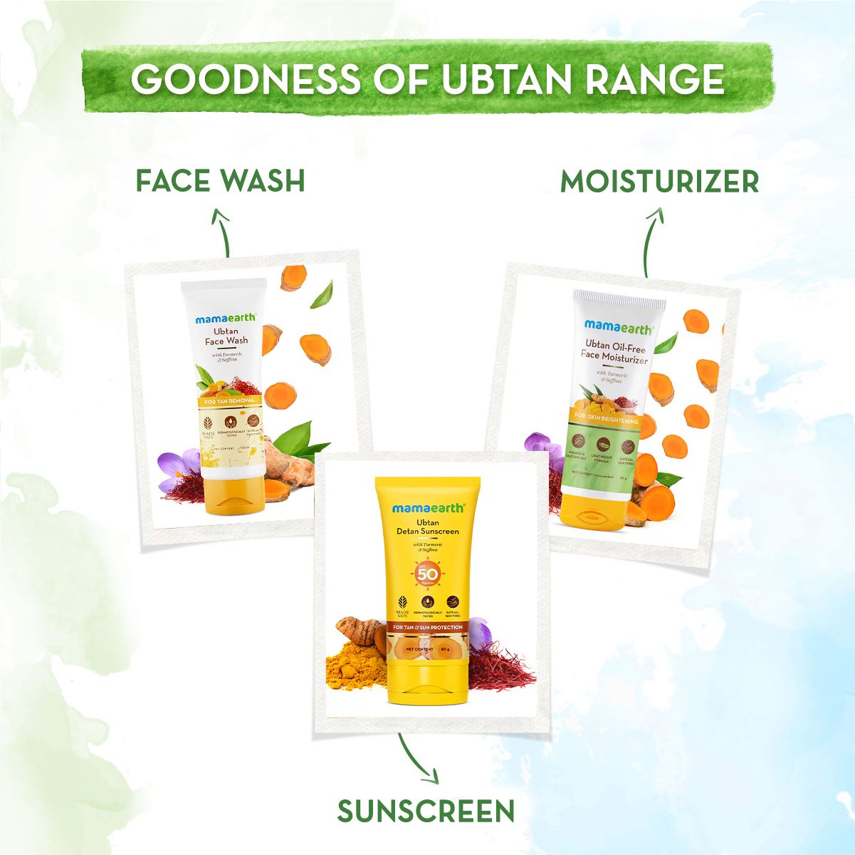Ubtan Detan Sunscreen With Turmeric & Saffron For Sun Protection - 50 g