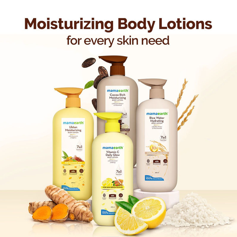 Mamaearth Vitamin C Daily Glow Body Lotion For Skin Brightening 400 ml