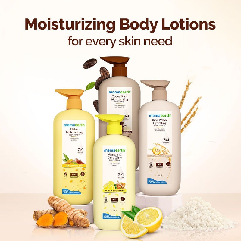 Mamaearth Cocoa Rich Moisturizing Body Lotion with Cocoa Butter & Vitamin E for Intense Moisturization - 400 ml