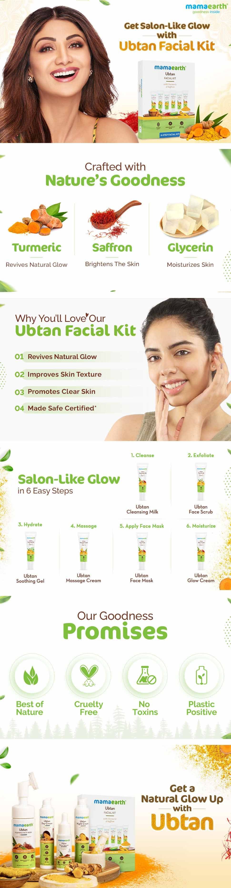 Results of Mamaearth Ubtan Facial Kit