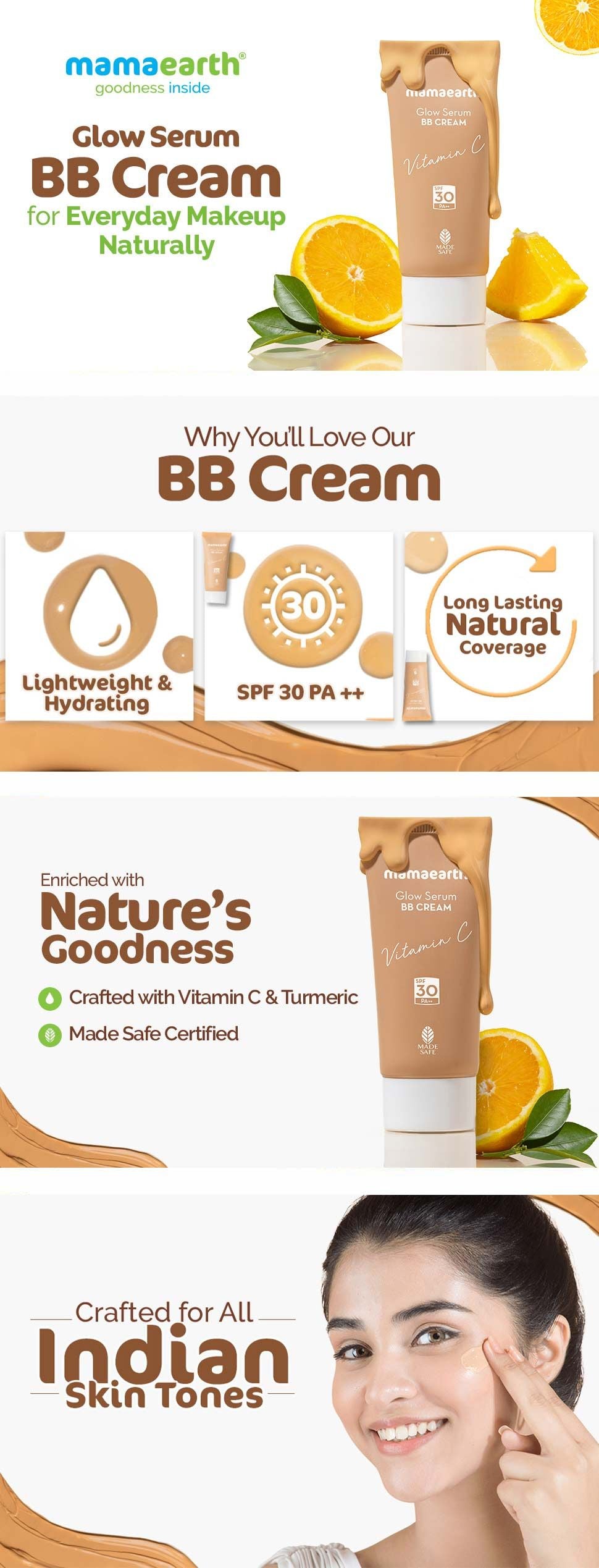 Results of Mamaearth Glow Serum BB Cream