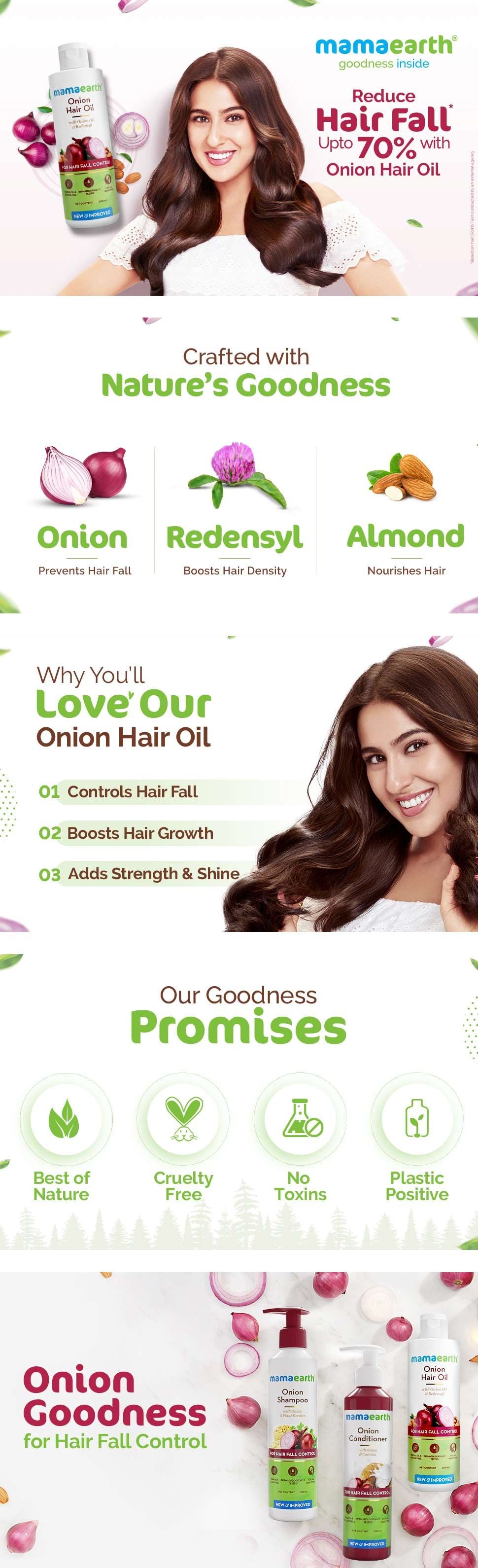 Results of Mamaearth Onion Oil with Onion Oil & Redensyl