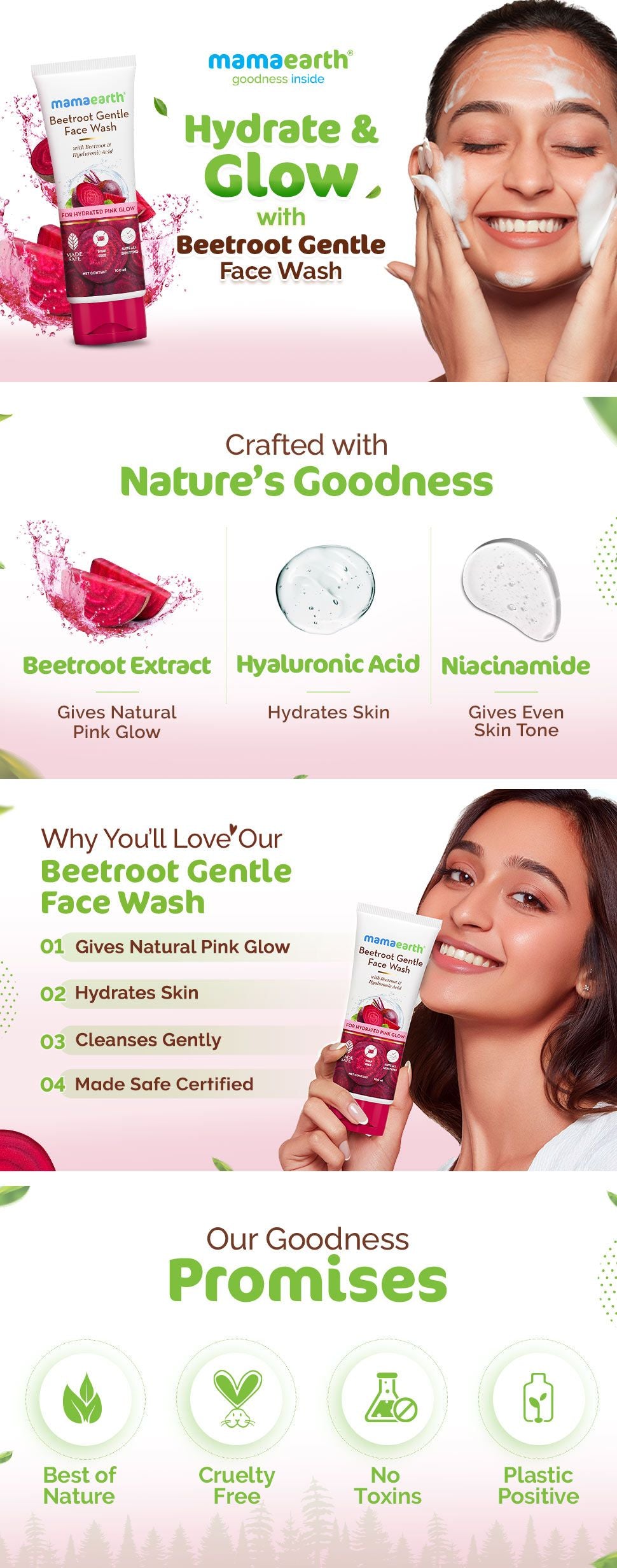 Results of Mamaearth Beetroot Gentle Face Wash