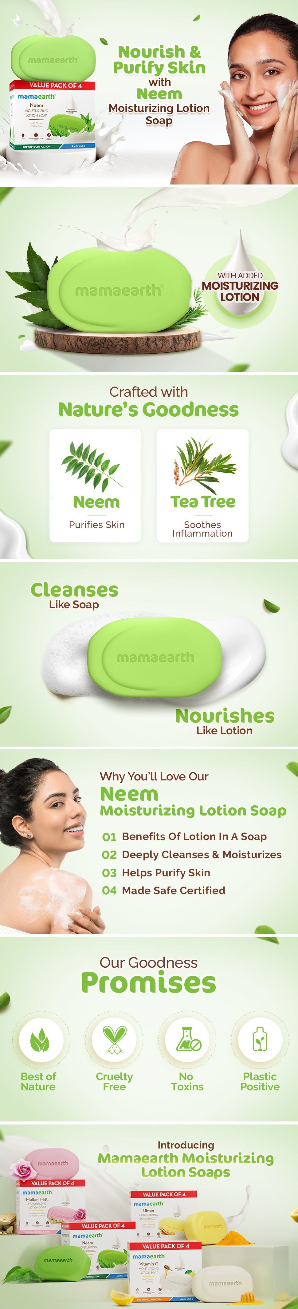 Results of Mamaearth Multani Mitti Moisturizing Lotion Soap