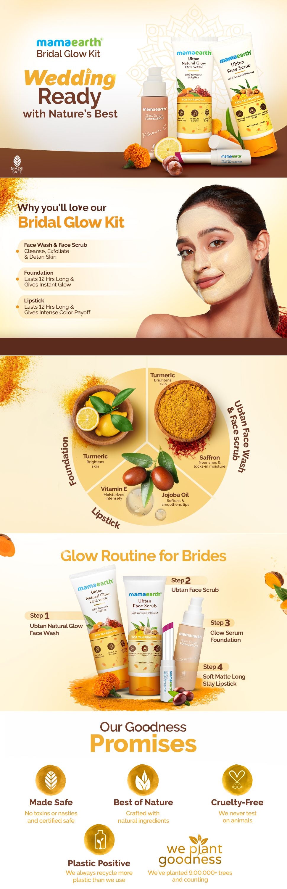 Benefits of Mamaearth Bridal Glow Combo