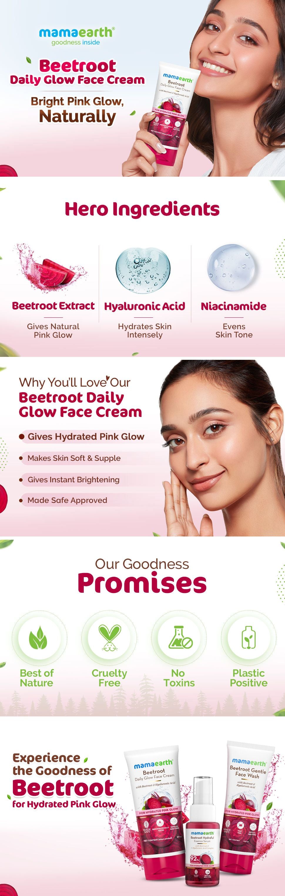 Results of Beetroot Daily Glow Face Cream