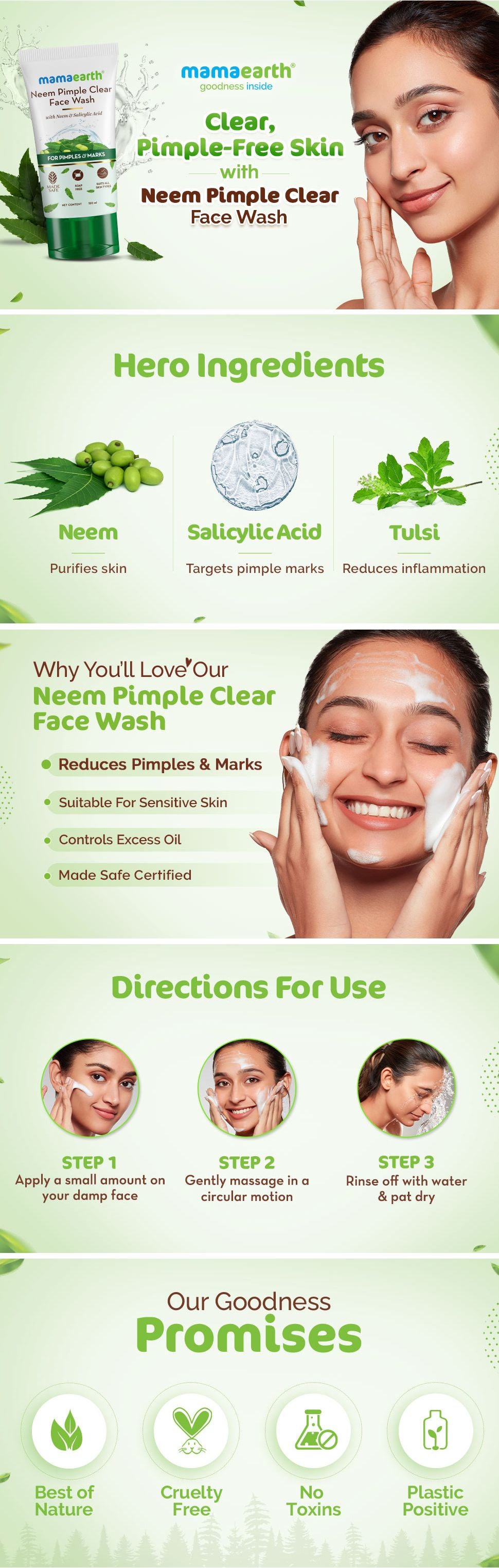 Results Of Mamaearth Neem Pimple Care Face Wash