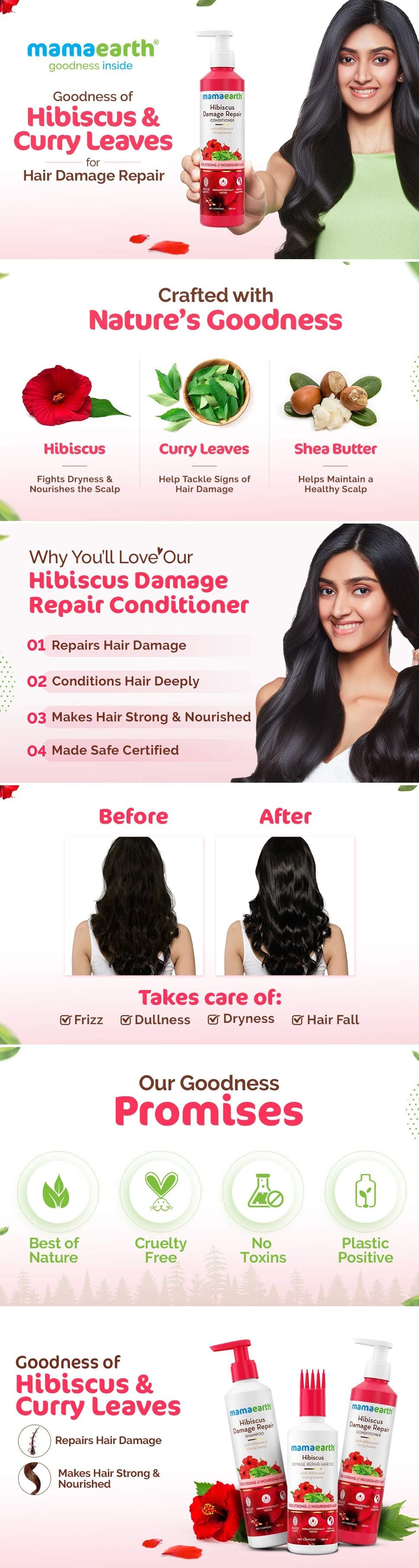Results of Mamaearth Hibiscus Damage Repair Conditioner