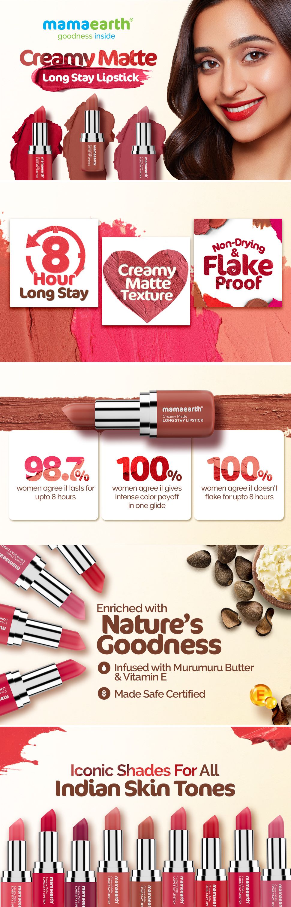 Why You’ll Love Our Creamy Matte Long Stay Lipsticks