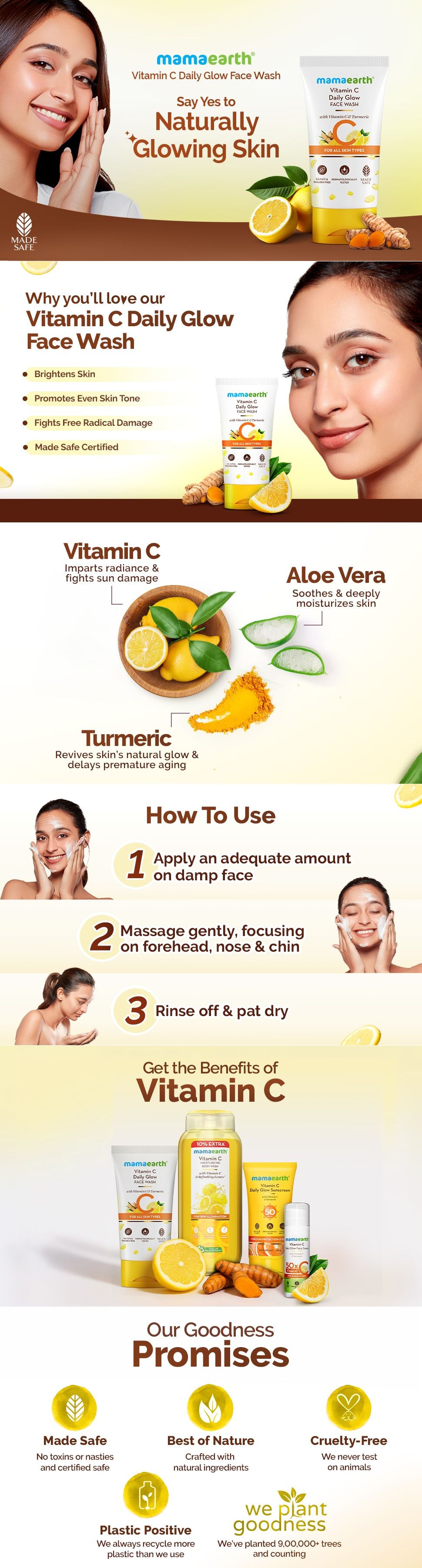 Results of Mamaearth Vitamin C Face Wash