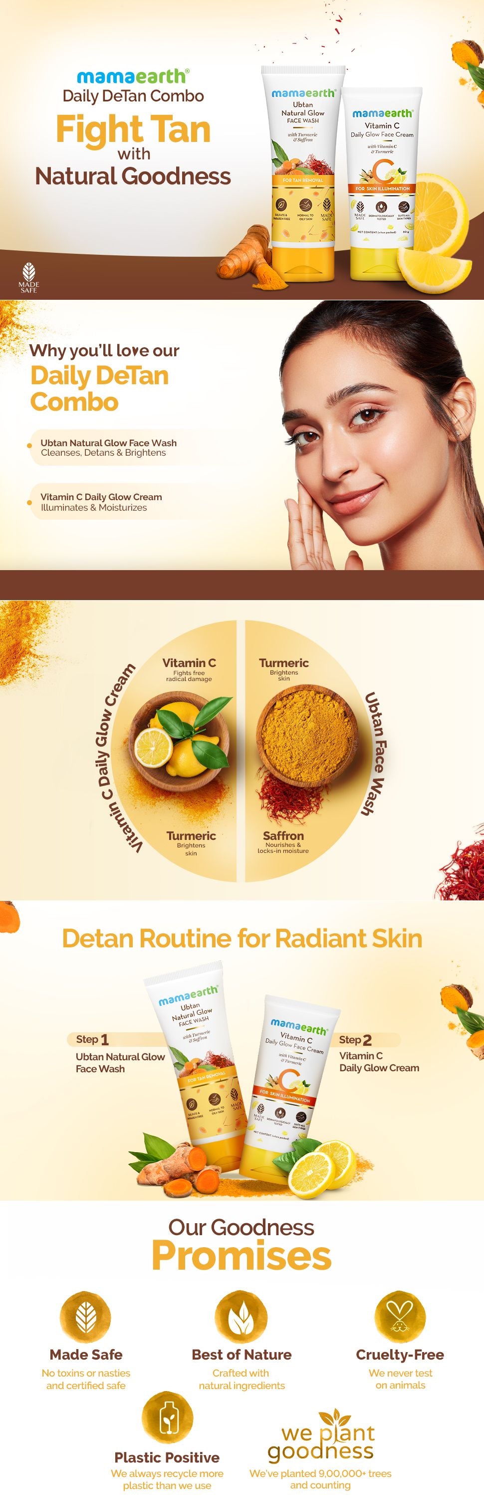 Benefits of Mamaearth Daily Detan Combo