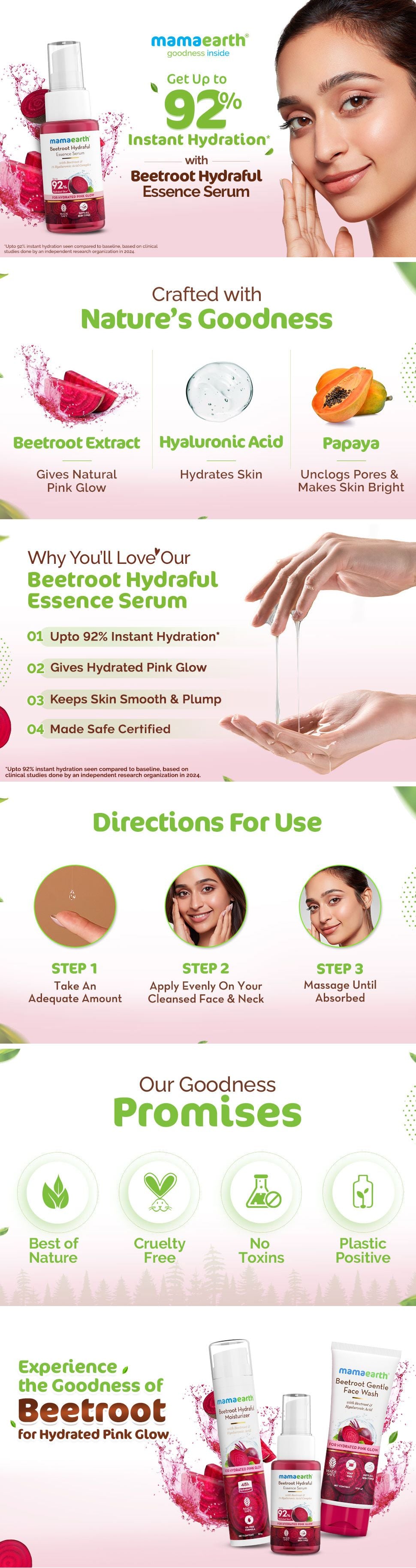 Benefits of Mamaearth Beetroot Hydraful Essence Serum