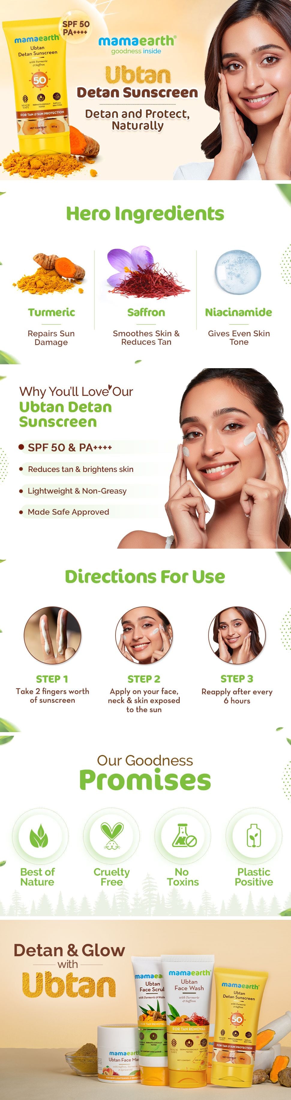 Results of Mamaearth Ubtan Detan Sunscreen