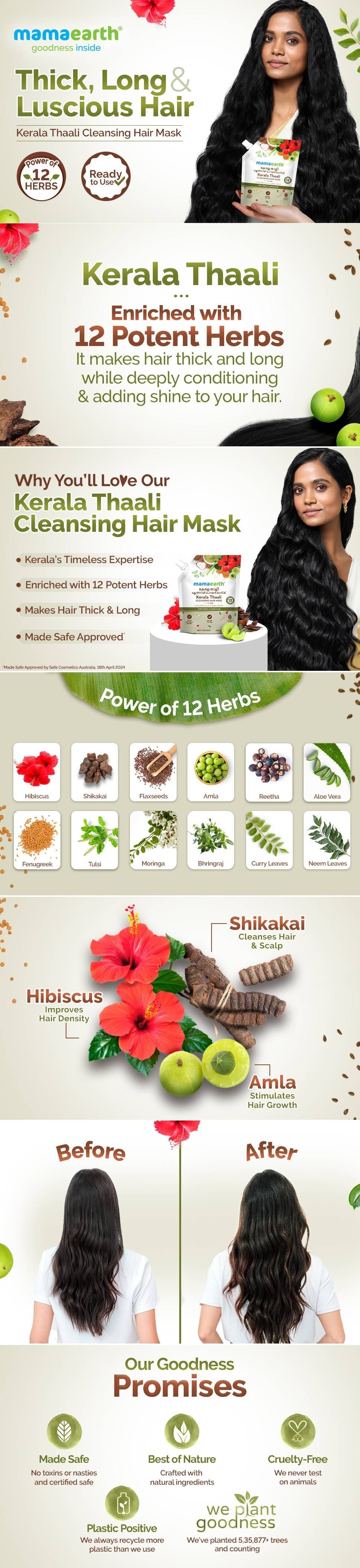 Results of Kerala Thaali Cleansing Hair Mask