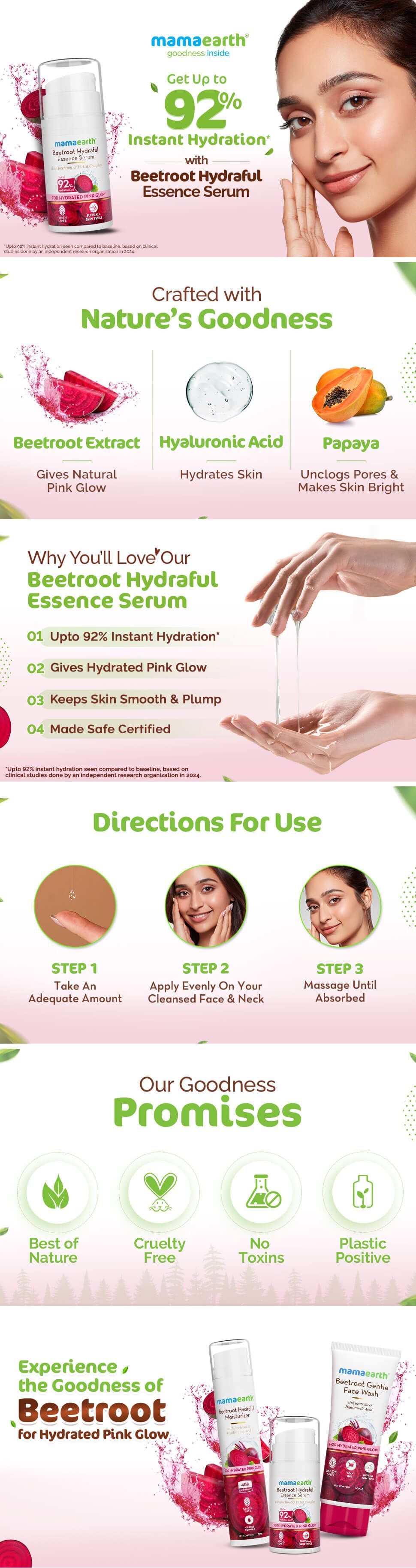 Benefits of Mamaearth Beetroot Hydraful Essence Serum