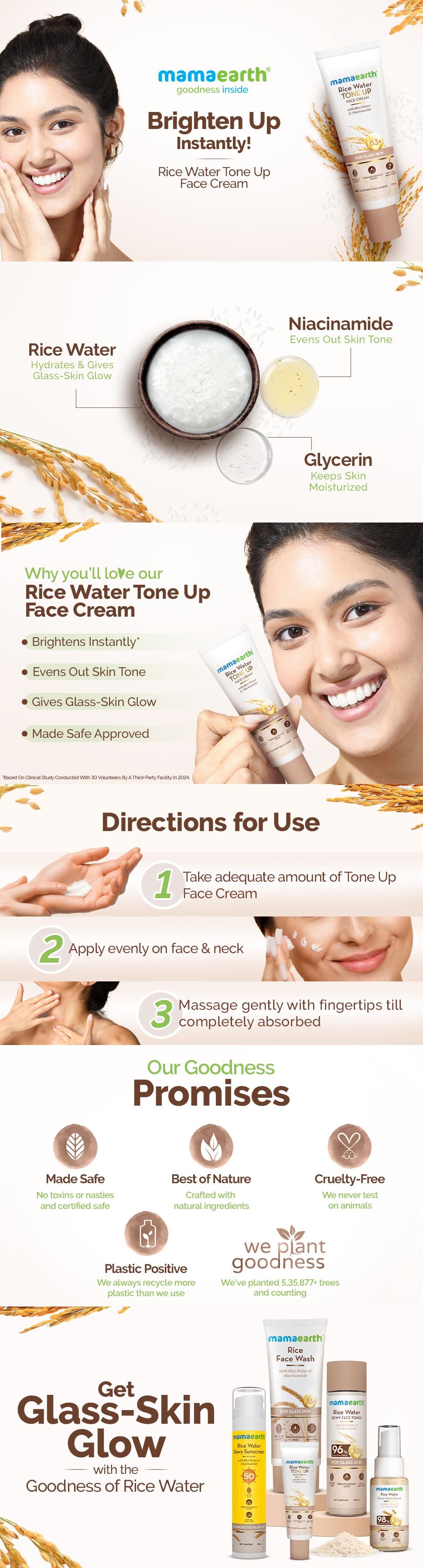 Results of Mamaearth Rice Water Tone Up Face Cream