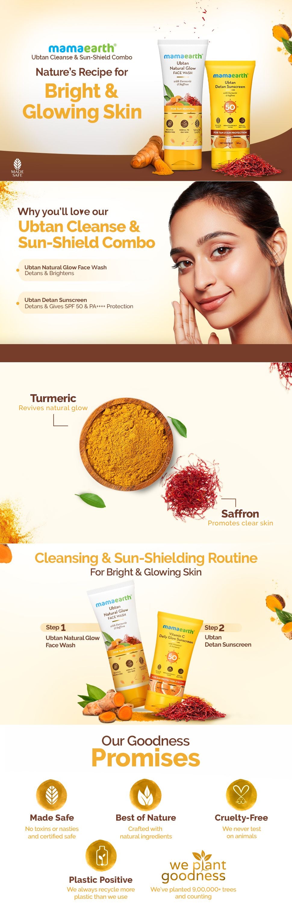 About Mamaearth Ubtan Cleanse & Sun-Shield Combo
