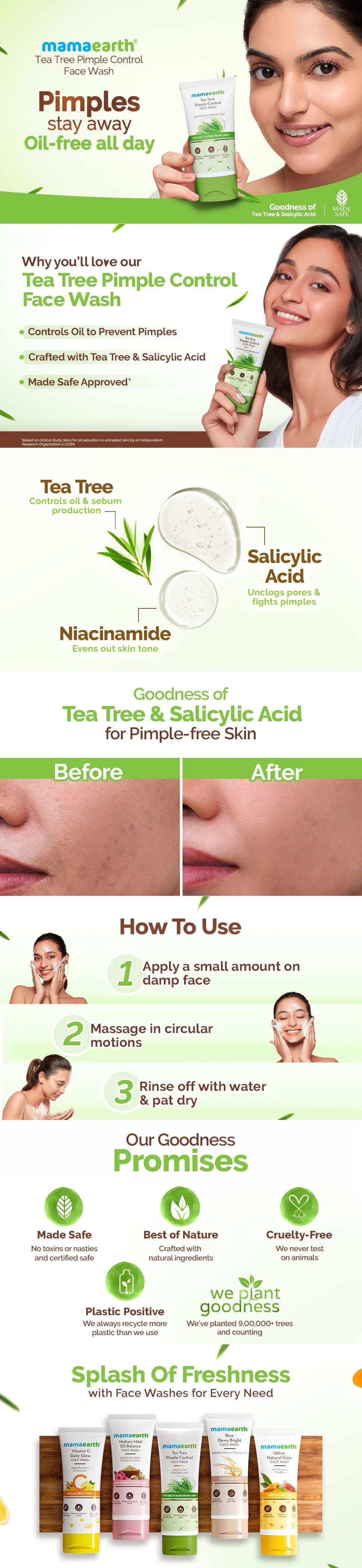 About Mamaearth Tea Tree Oil Control Face Wash