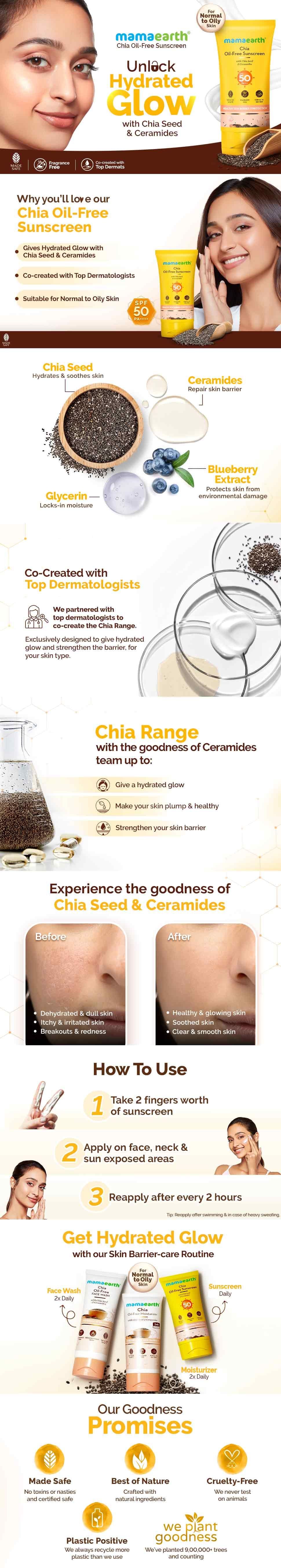 About Mamaearth Chia Oil-Free Sunscreen