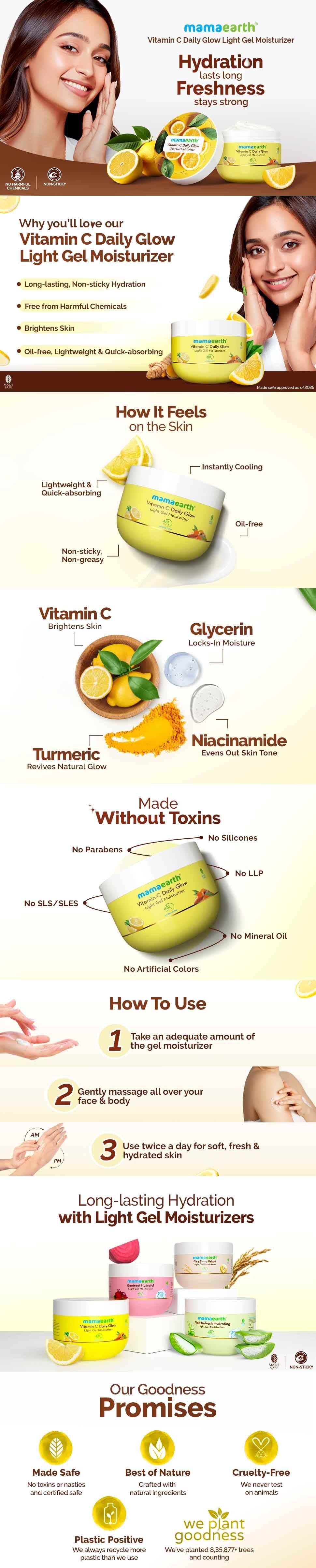About Mamaearth Vitamin C Daily Glow Light Gel Moisturizer