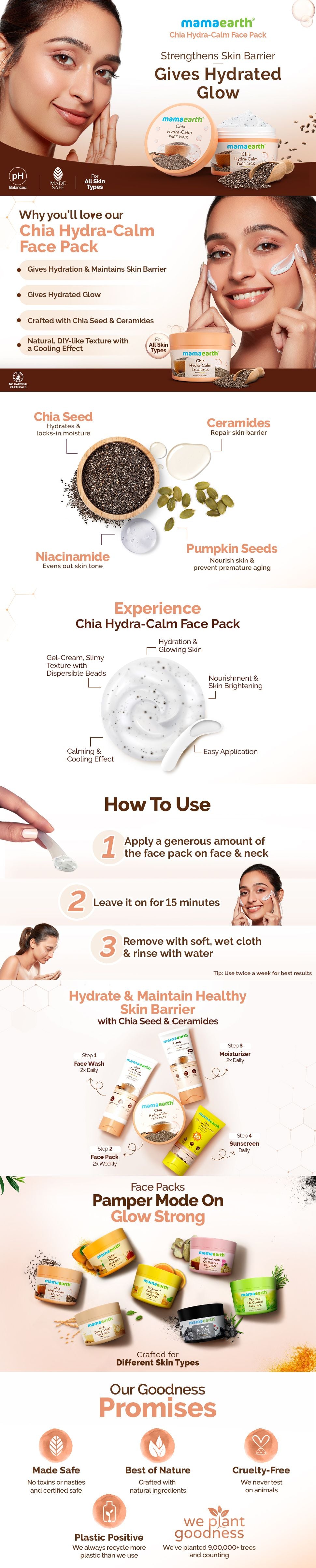 About Mamaearth Chia Hydra-Calm Face Pack
