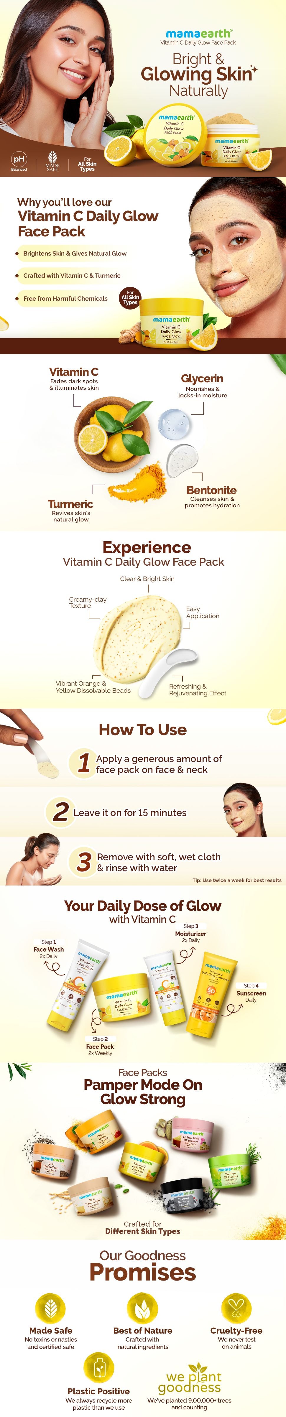 About Mamaearth Vitamin C Daily Glow Face Pack
