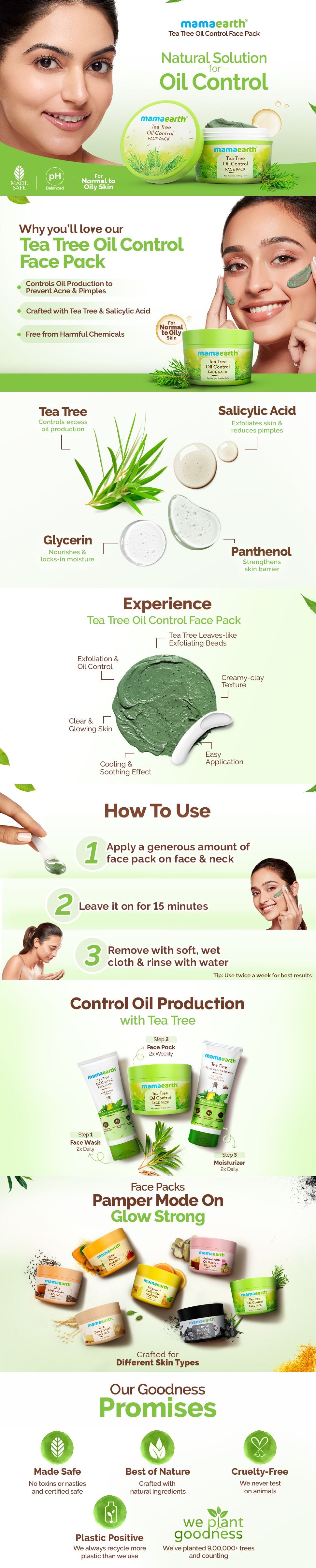 About Mamaearth Tea Tree Oil Control Face Pack