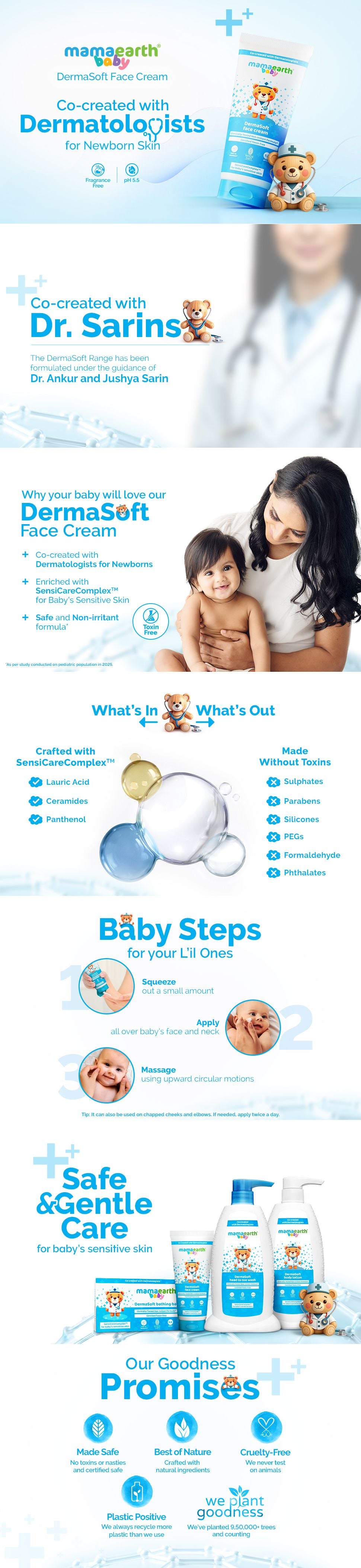 About Mamaearth Baby DermaSoft Face Cream