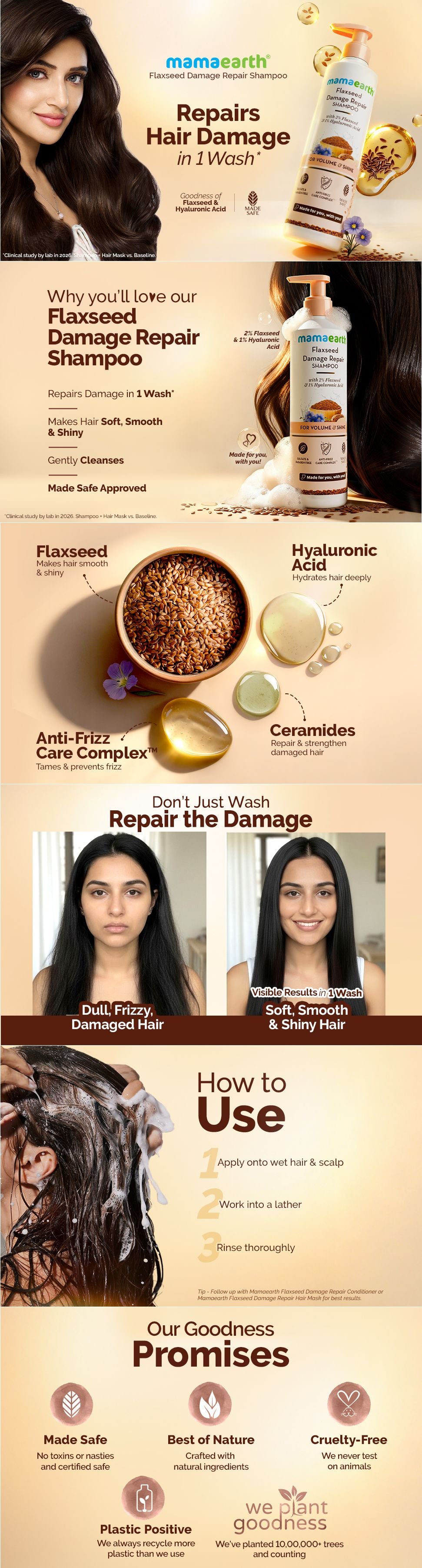 About Flaxseed Damage Repair Shampoo