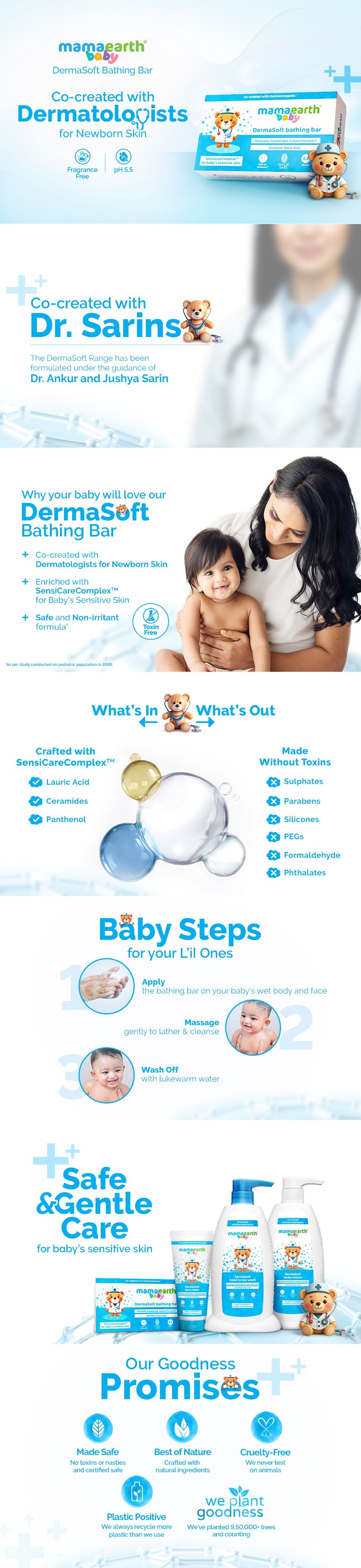 About Mamaearth Baby DermaSoft Bathing Bar