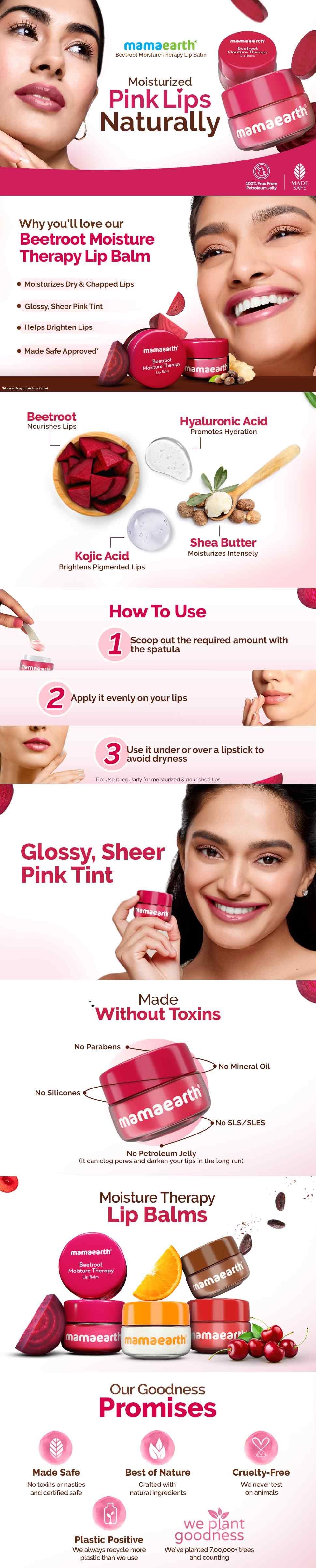Results of Mamaearth Beetroot Moisture Therapy Lip Balm