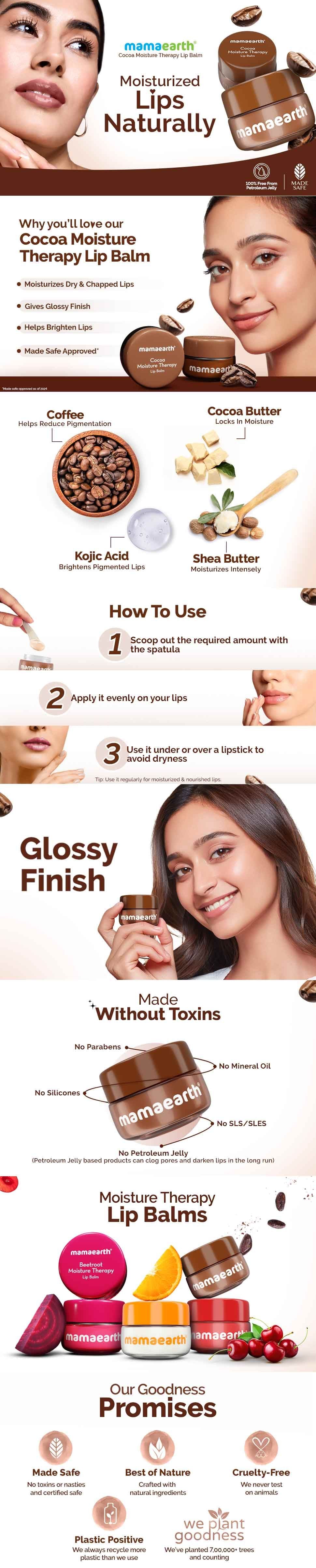 Results of Mamaearth Cocoa Moisture Therapy Lip Balm