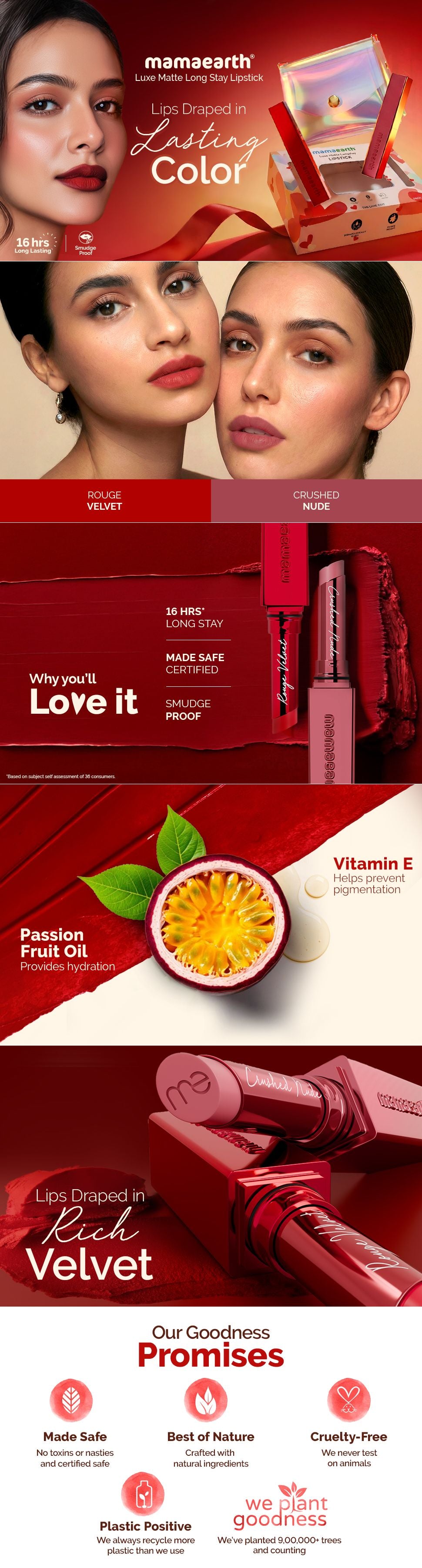 About Mamaearth Luxe Matte Longstay Lipstick
