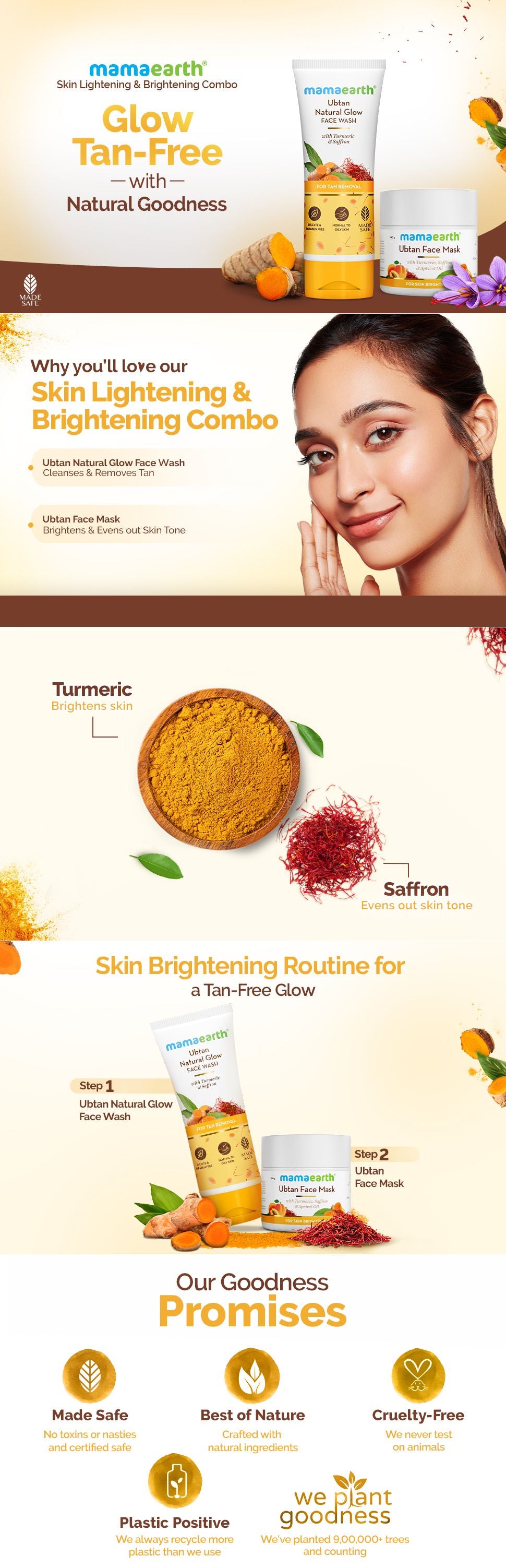About Mamaearth’s Skin Lightening and Brightening Combo