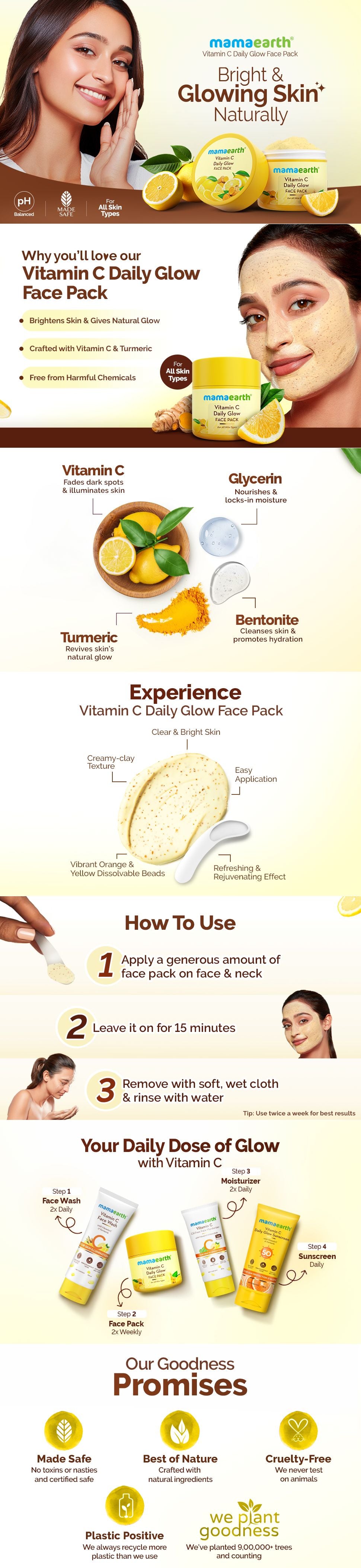 About Mamaearth Vitamin C Daily Glow Face Pack