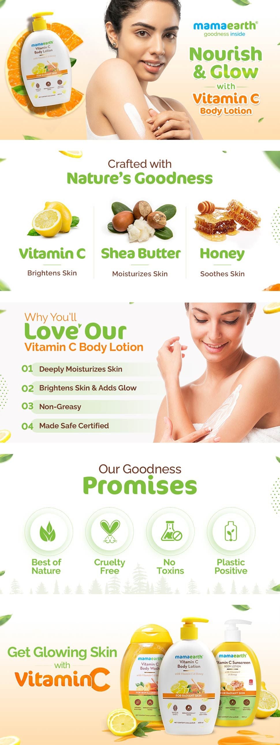 Results of Mamaearth Vitamin C Body Lotion