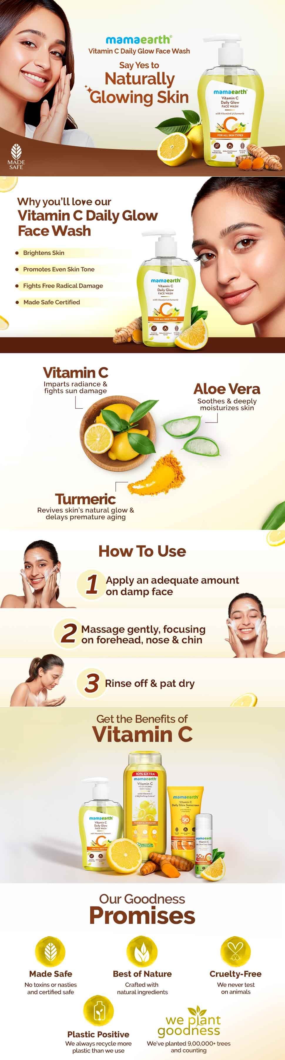 Results of Mamaearth Vitamin C Face Wash
