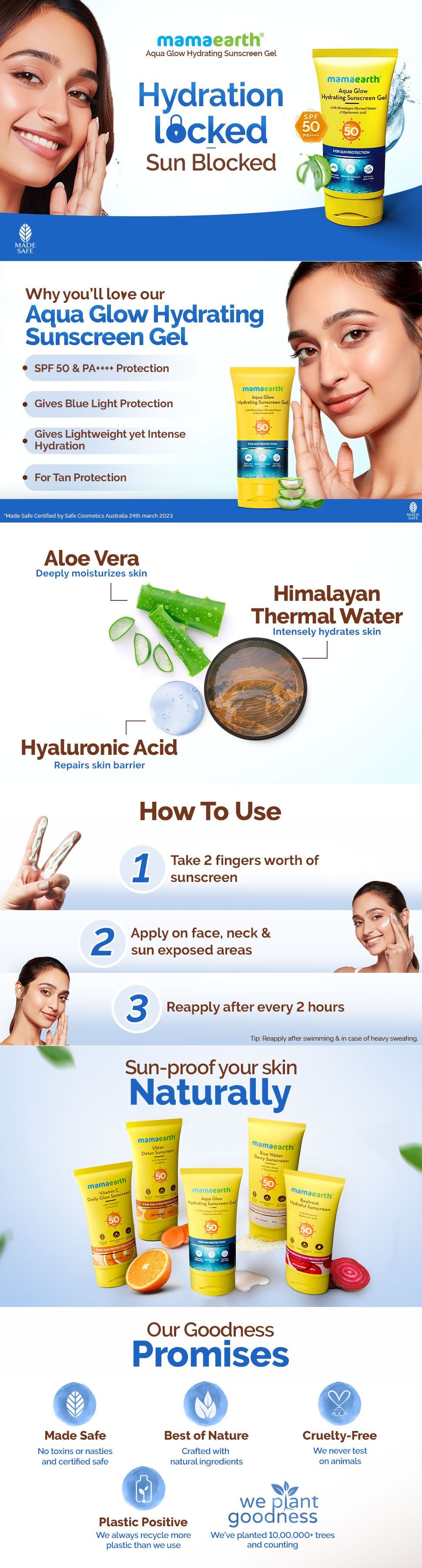 Results of Mamaearth Aqua Glow Hydrating Sunscreen Gel