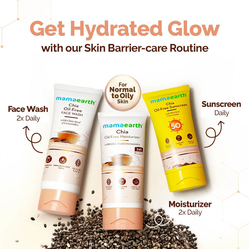 Chia Oil-Free Face Wash with Chia Seed & Ceramides for Hydrated Glow - 100 ml