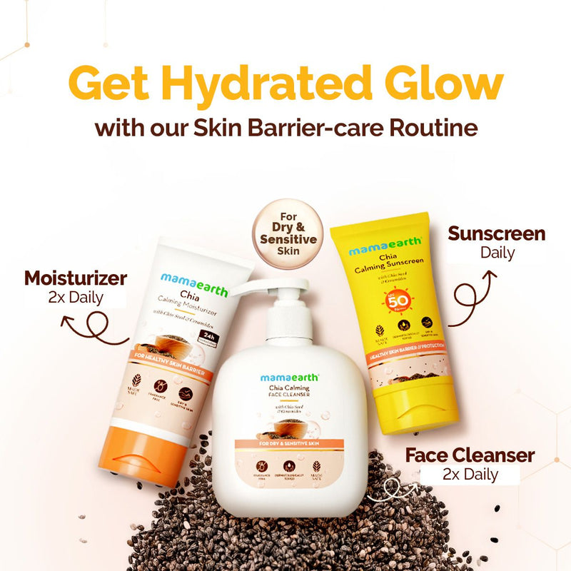 Chia Calming Sunscreen with Chia Seed & Ceramides for Hydrated Glow & Sun Protection - 50 g