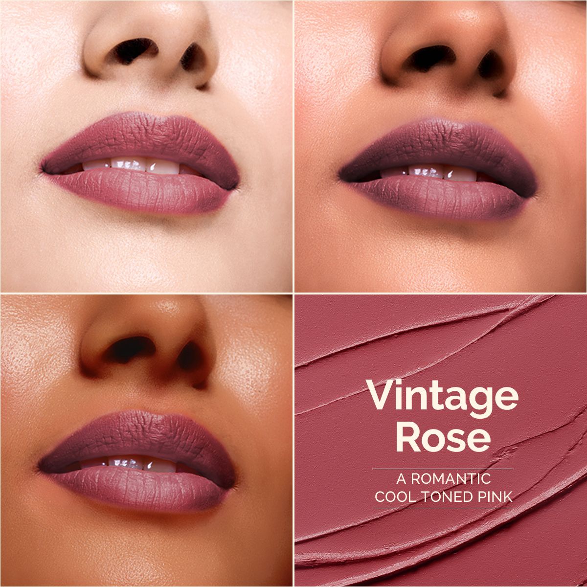 Luxe Matte Long Stay Lipstick with Passion Fruit Oil & Vitamin E   -2g | Vintage Rose