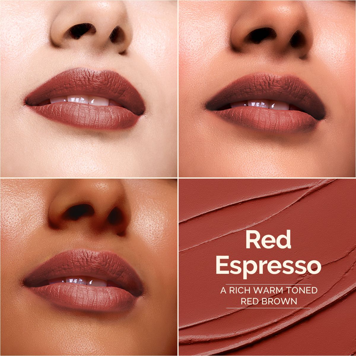 Luxe Matte Long Stay Lipstick with Passion Fruit Oil & Vitamin E   -2g | Red Espresso