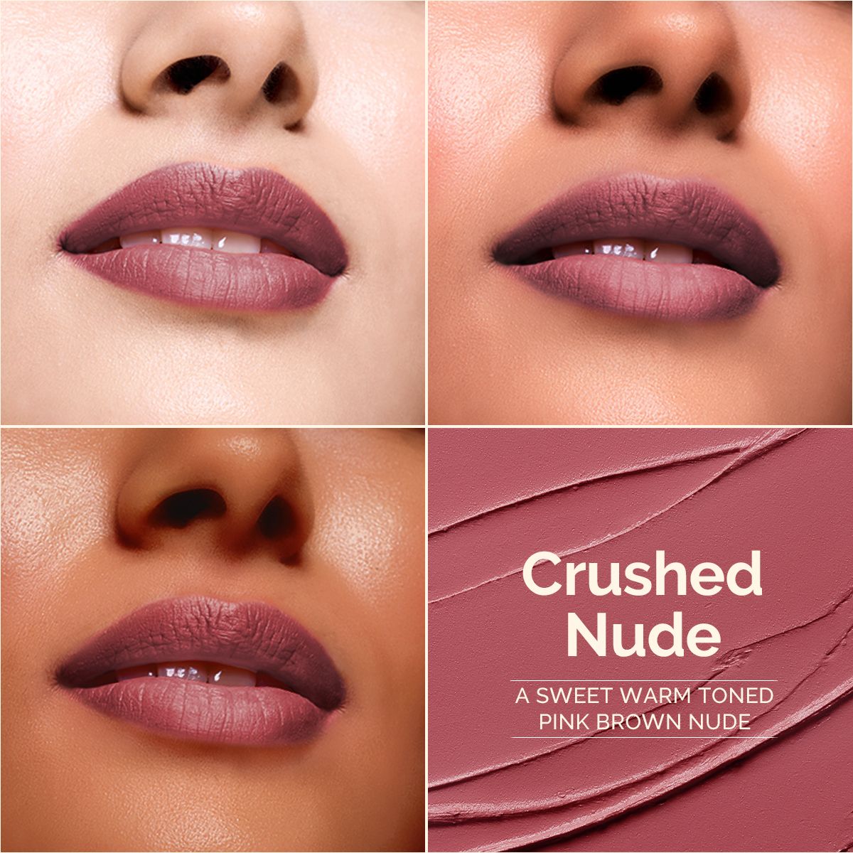 Luxe Matte Long Stay Lipstick with Passion Fruit Oil & Vitamin E   -2g | Crushed Nude