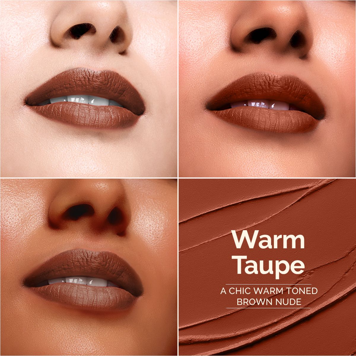 Luxe Matte Long Stay Lipstick with Passion Fruit Oil & Vitamin E   -2g | Warm Taupe
